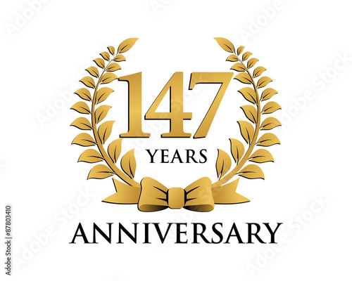 Fotografía anniversary logo ribbon wreath 147