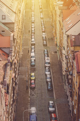 Naklejka na meble Prague, Aerial View of Vysehrad Buildings