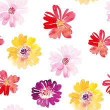 Watercolor Flower Pattern