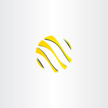 Abstract Yellow Black Business Logo Globe