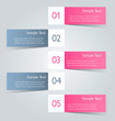 © Natalie Adams - Business infographics tabs template for presentation, education, web design, banner, brochure, flyer. Pink and grey colors. Vector illustration.