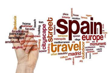 Wall Mural - Spain word cloud concept