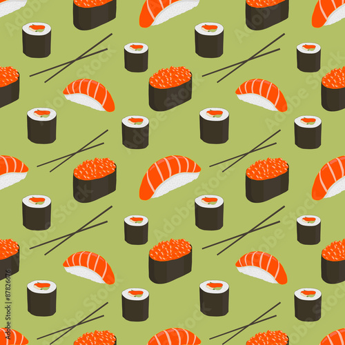 Obraz na płótnie canvas Wzór z sushi