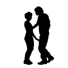 Wall Mural - Vector silhouette of a couple.