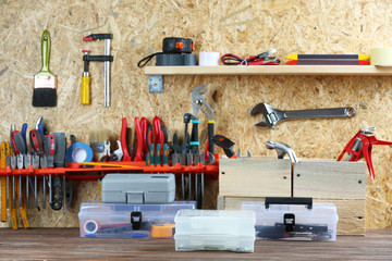 Poster - Set of tools in workshop