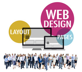 Wall Mural - web design content creative website responsive concept