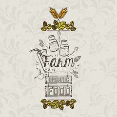 Wall Mural - Farm Food design