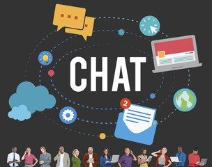 Sticker - Chat Chatting Online Messaging Technology Concept