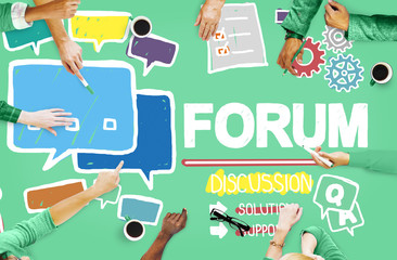 Wall Mural - forum chat message discuss talk topic concept