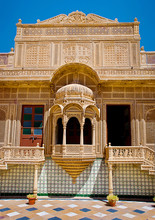 Carved Window In Mandir Palace, Jaisalmer, India