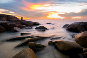 Wall Mural - Sunset at Rayong beach