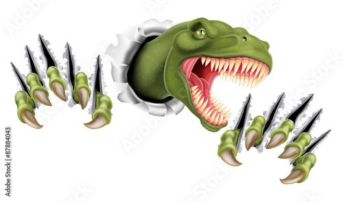 T Rex Dinosaur Breaking Thr...