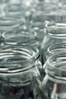 empty jars of homemade preserves