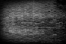 Black And White Background Of Brick Wall