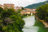 Ponte della Concordia a Fossombrone, Marche - Italia.