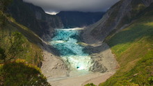 Fox Glacier In New Zealand. Timelapse