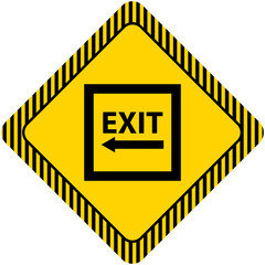 Poster - Exit to the left sign