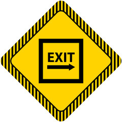 Poster - Exit to the right sign