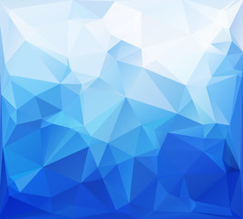 Blue Polygonal Mosaic Background, Creative Design Templates