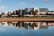 North Hotel Sector Buildings Reflected on Water, Brasilia
