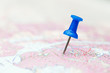 © Maksim Kostenko - Travel destination, blue  pin on the map