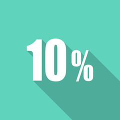 Aufkleber - 10 percent flat design modern icon