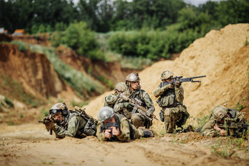 Wall Mural - rangers during the military operation