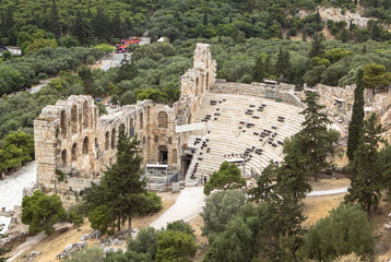 Wall Mural - Ancient theater under Acropolis of Athens, Greece