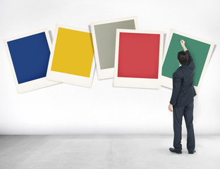 Wall Mural - polaroid paper instant camera photography media concept