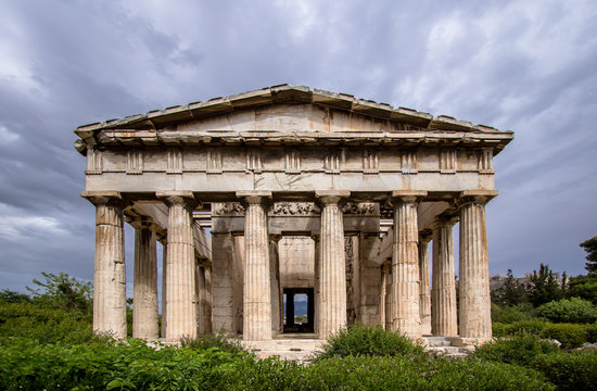 temple of hephaestus in ancient agora, athens, greece