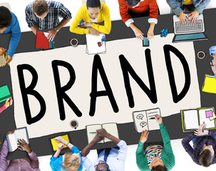 Wall Mural - Branding Trademark Marketing Name Concept