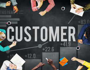 Wall Mural - Customer Satisfaction Service Efficiency Loyalty Concept