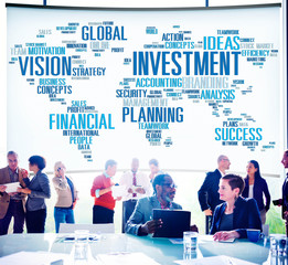 Wall Mural - Investment Vision Planning Financial  Success Global Concept