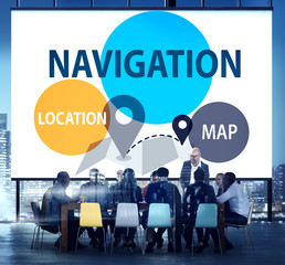 Poster - Navigation Direction Destination Travel Guide concept