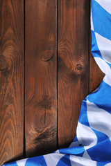 Wall Mural - Bayerische Flagge auf Holzbrettern
