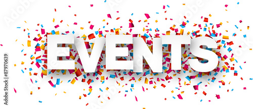 Cuadros en Lienzo Paper events confetti sign.