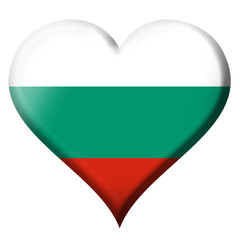 Wall Mural - Bulgaria flag heart Icon