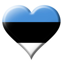 Wall Mural - Estonia flag heart Icon