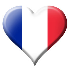 Wall Mural - France flag heart Icon