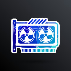 GPU or Computer graphic card icon component