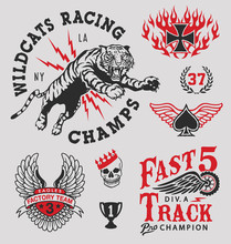 Vintage Racing Emblem Graphics