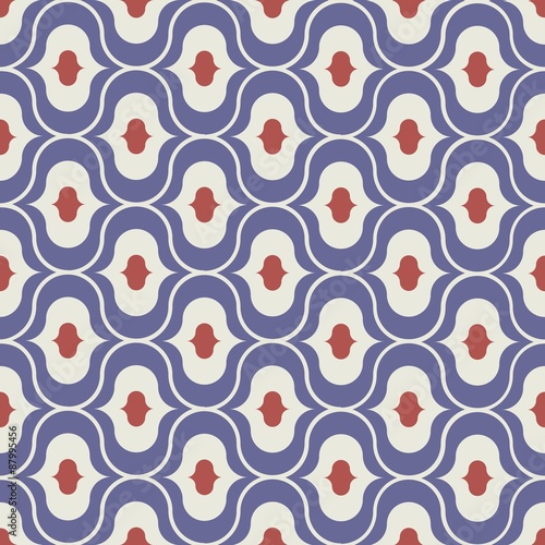 Naklejka na szybę Seamless pattern from colorful Moroccan tiles, ornaments. 