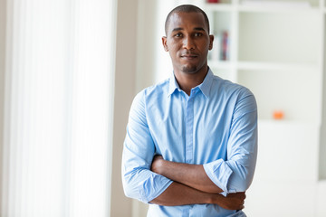 portrait of a young african american business man - black people