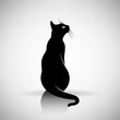 stylized silhouette of a cat
