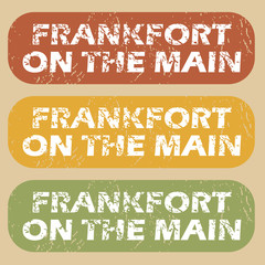 Wall Mural - Vintage Frankfort on Main stamps