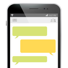 Sticker - mobile phone message screen.