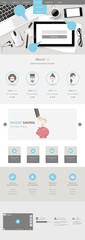 Canvas Print - One Page Website Template Design Eps 10
