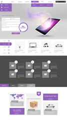 Wall Mural - modern one page website template design