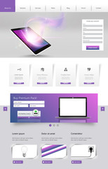 Canvas Print - Modern One page Website template design