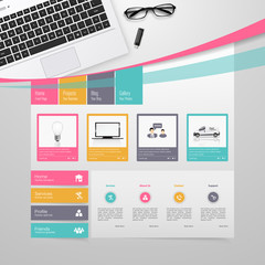 Wall Mural - creative website template design vector eps 10